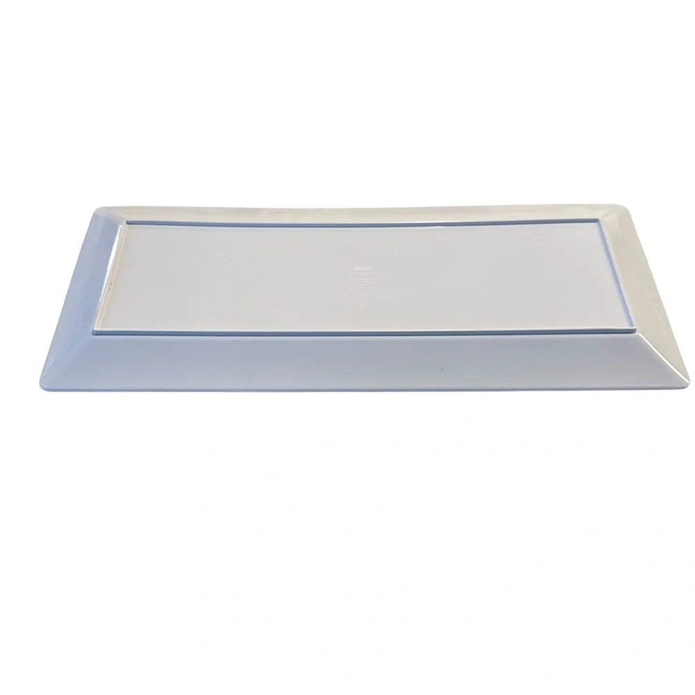 Pink‎ Flamingo Tropical Beach Serving Tray 19x8” Blue Melamine Plastic Platter